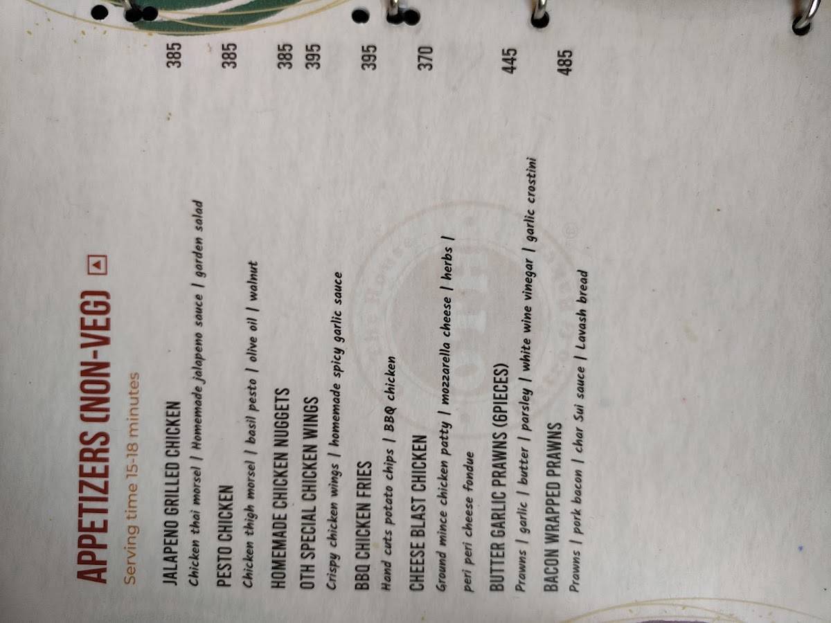 OTH Bistro & Bakers menu