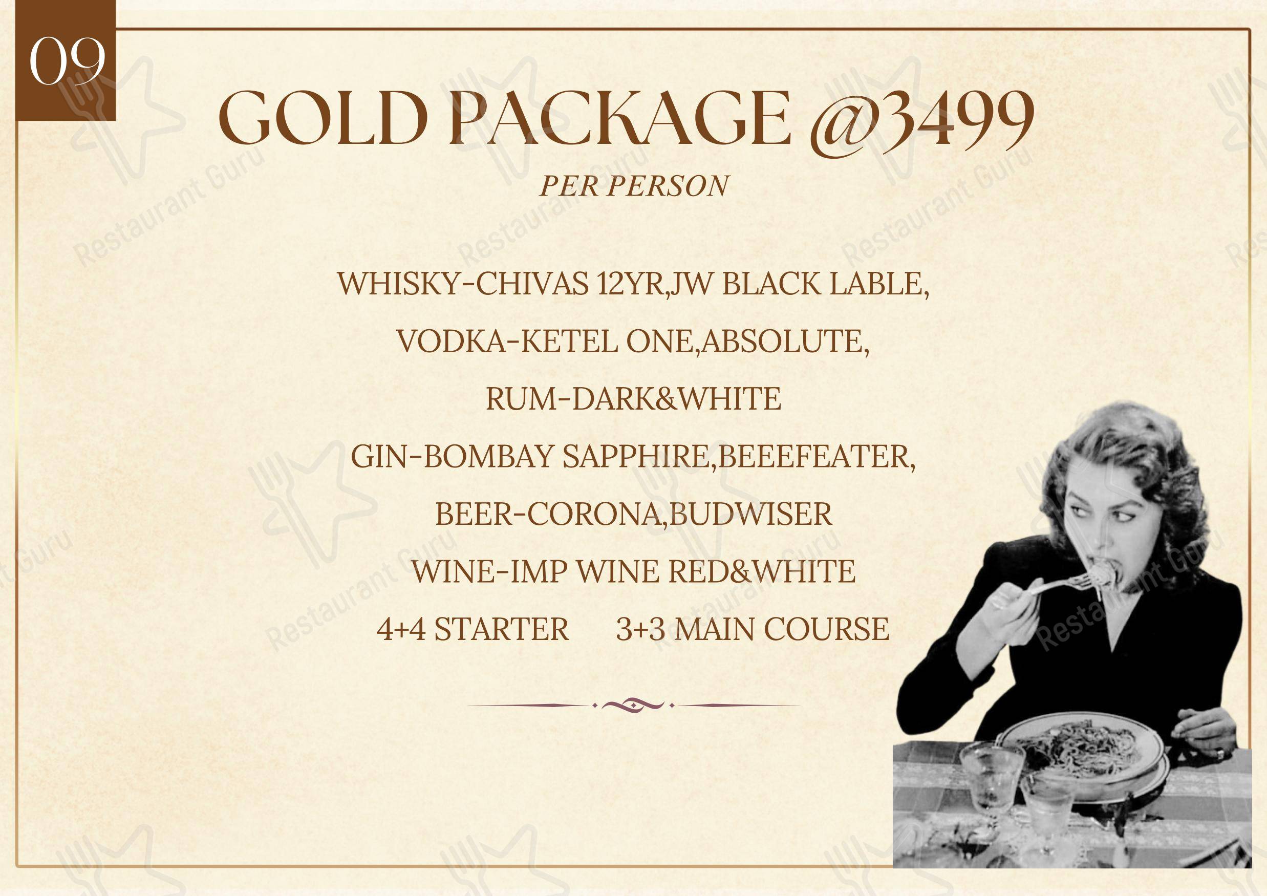 Menu for the Oh Honey By Skyhouse restaurant