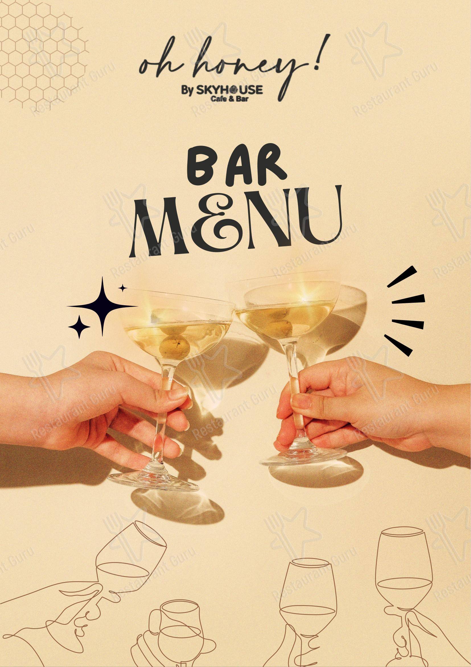 Oh Honey By Skyhouse in Noida - Menu bar