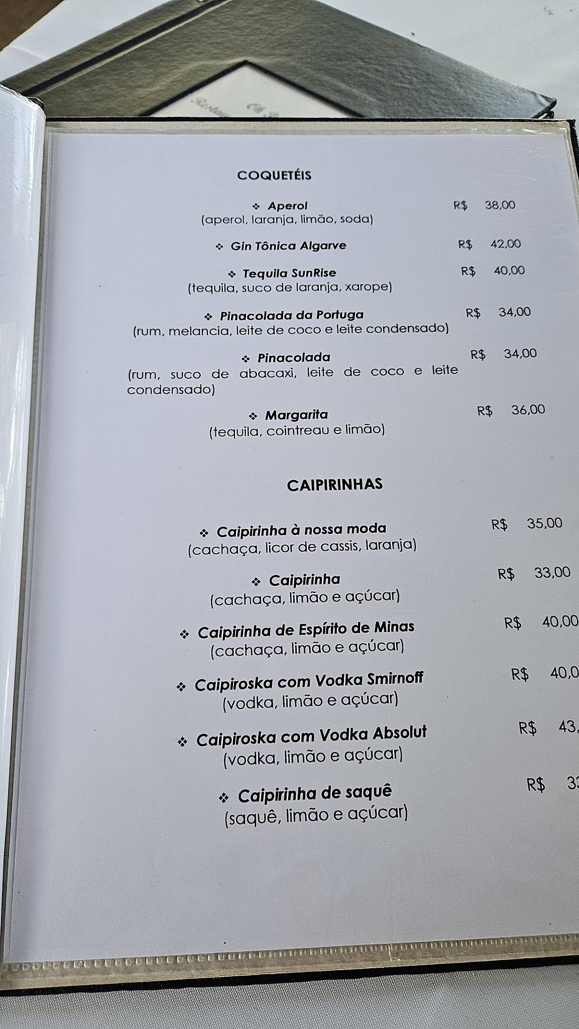 Oh Pá! Restaurante Português cardápio