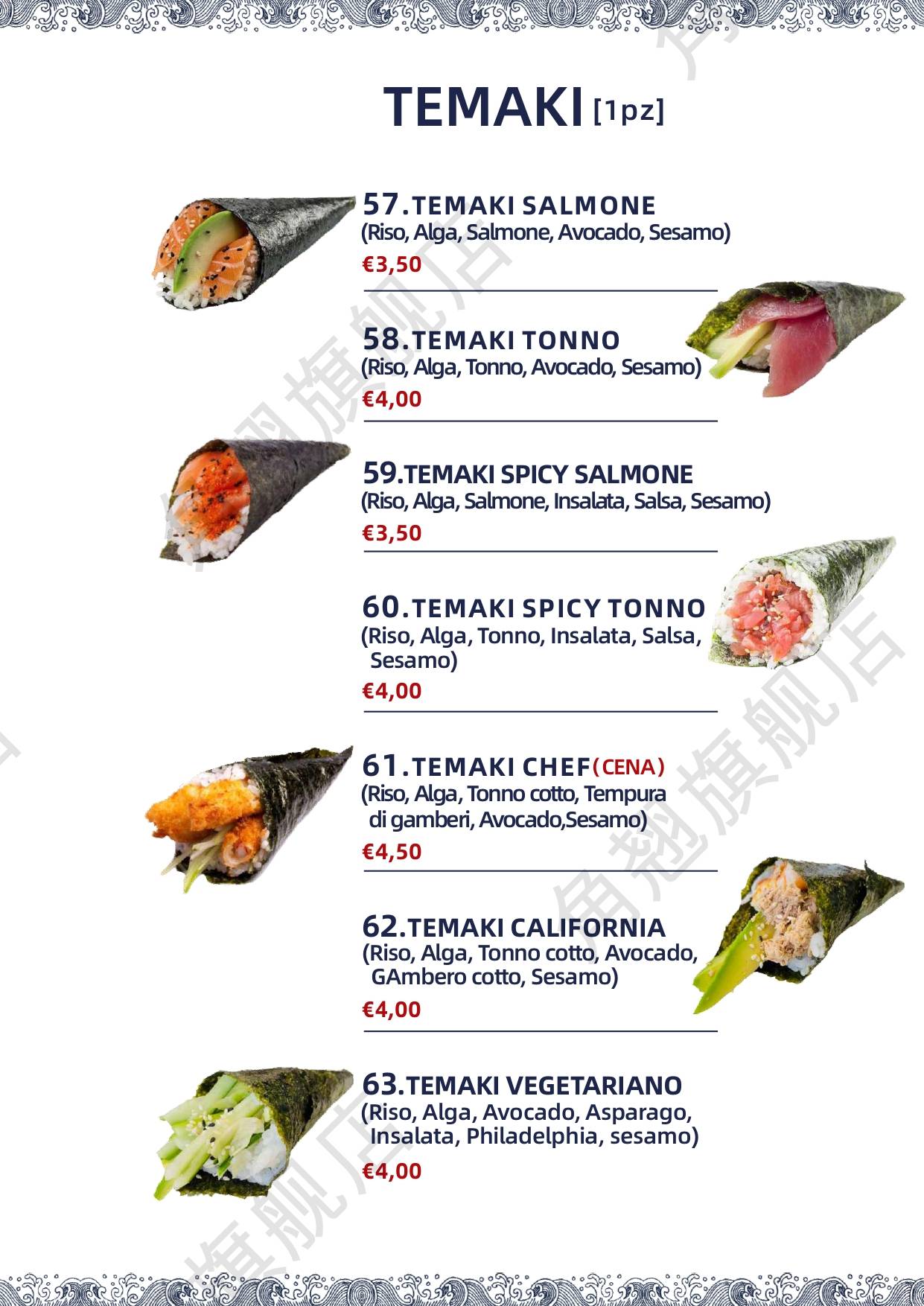 Menu di Ristorante Oh Sushi 
