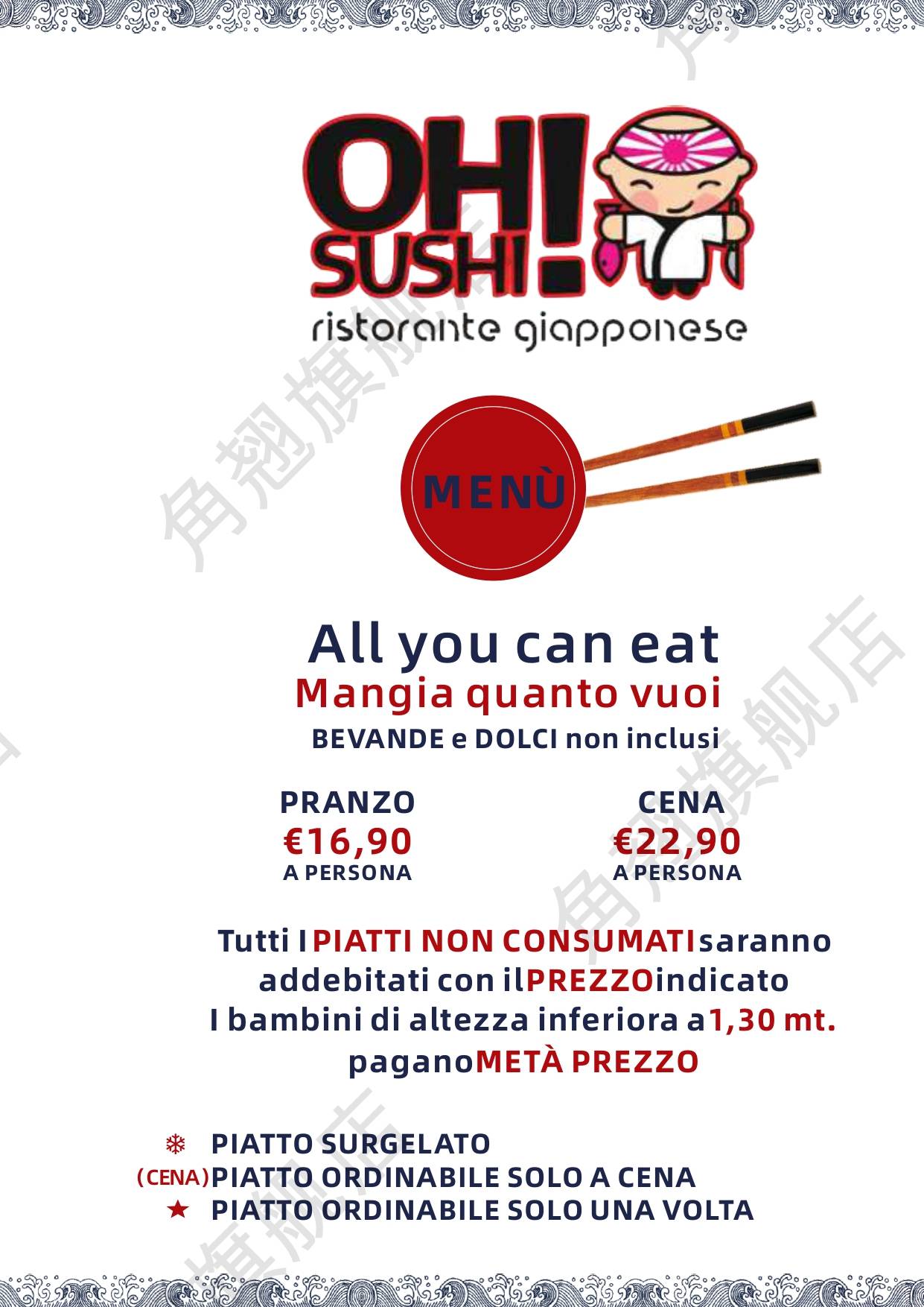 Menu di Ristorante Oh Sushi 
