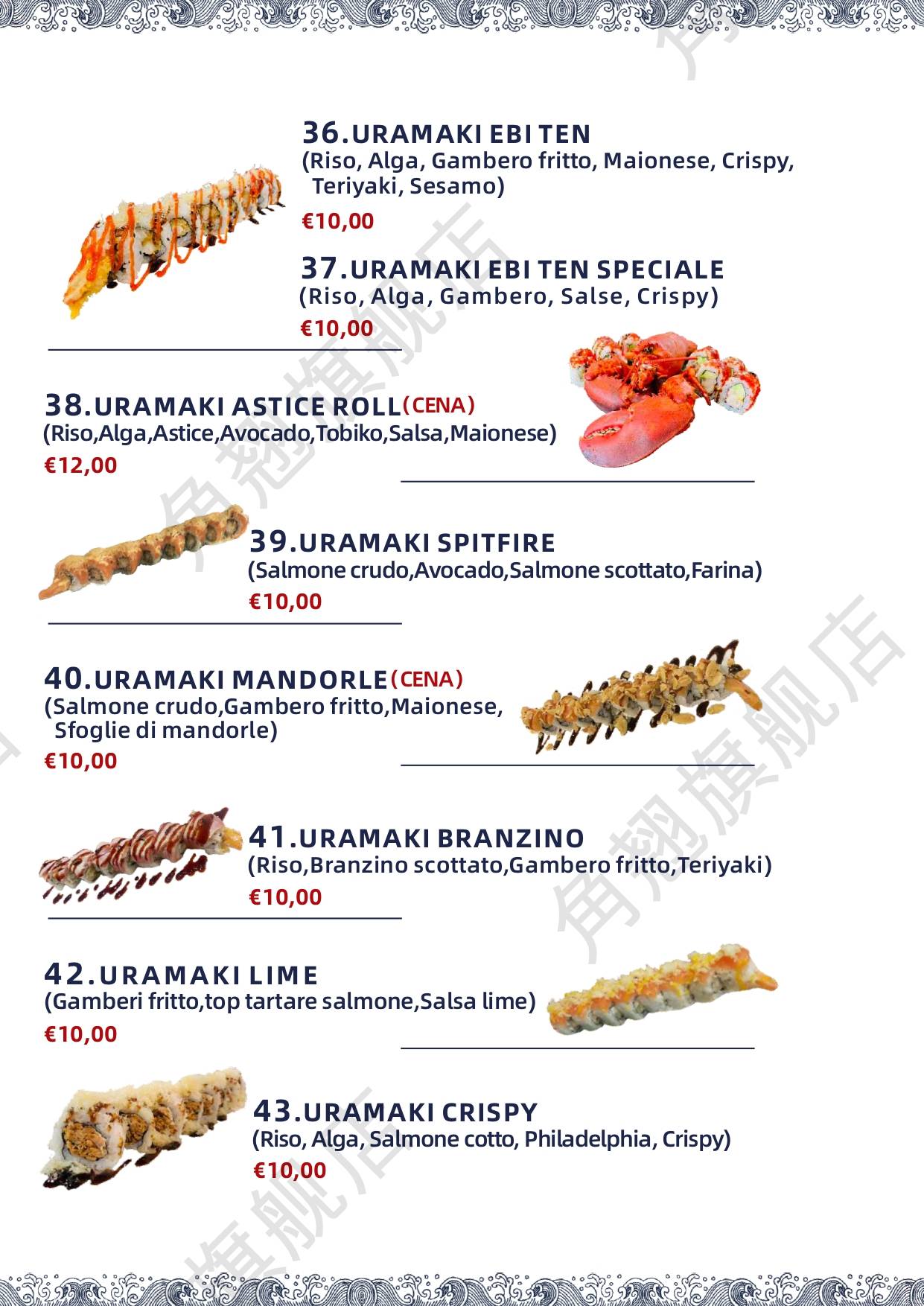 Menu di Ristorante Oh Sushi 