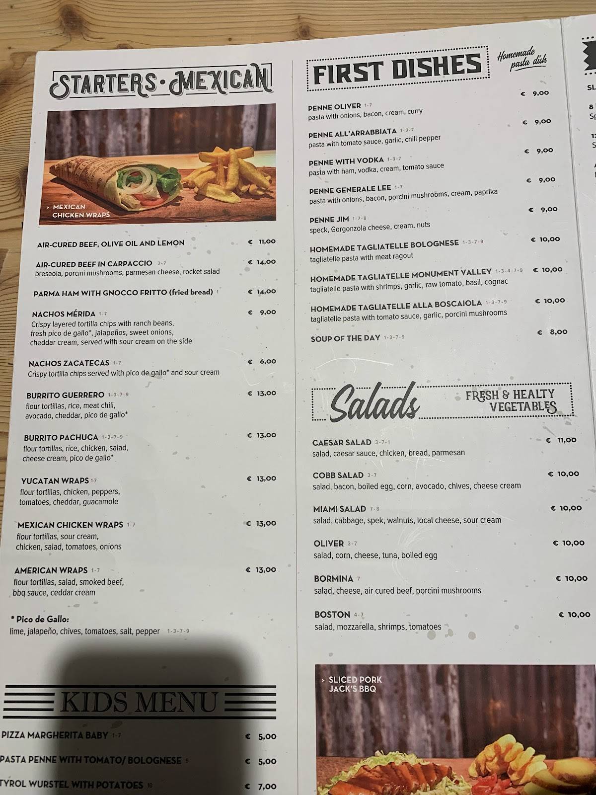 Menu di Oliver Bormio 