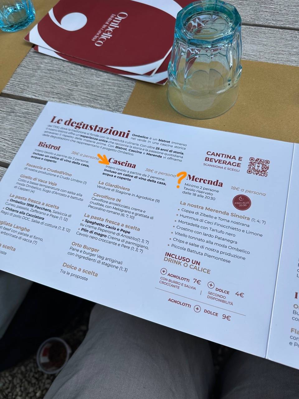 Menu di Ombelico - Bistrot in cascina - Rivoli 