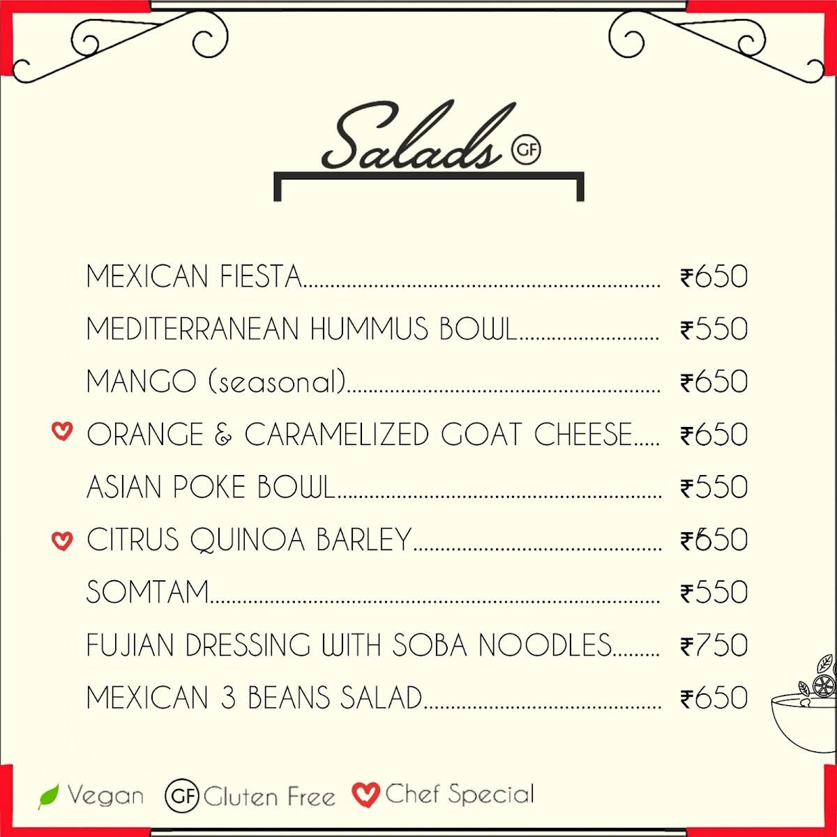 OUT Bari - Once Upon a Table menu