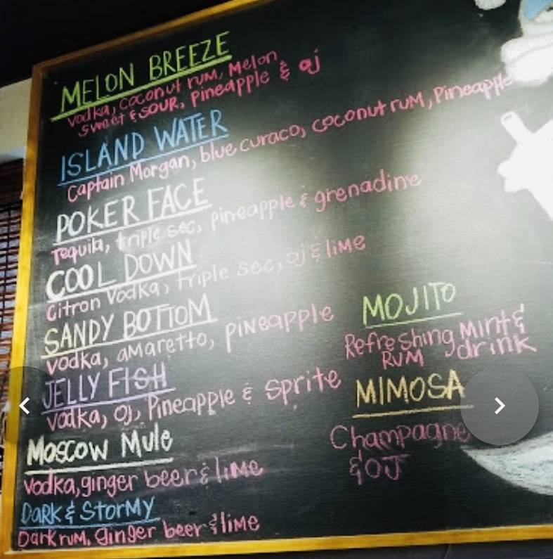 Menu at Gulf Shores Steamer restaurant, Orange Beach