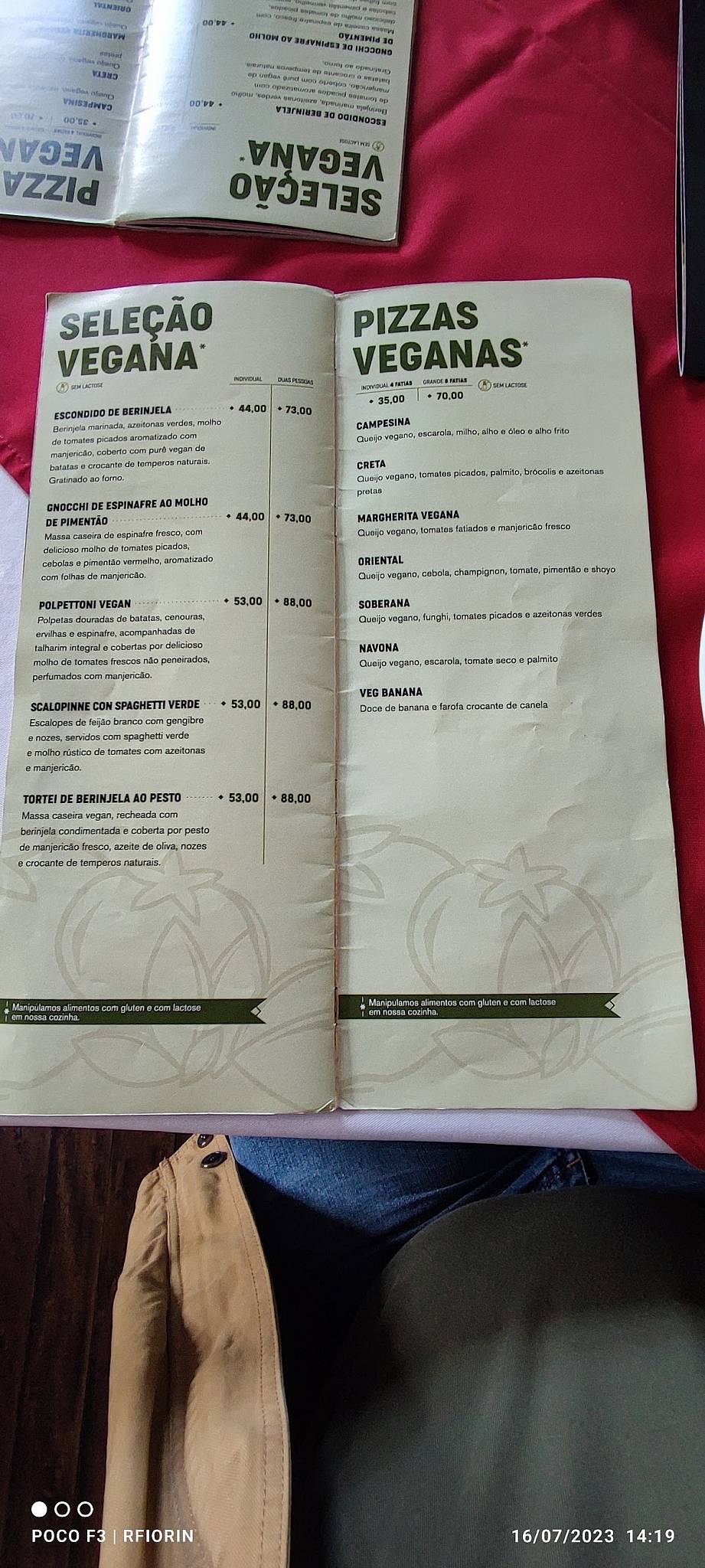 Originale Cucina - Pizza cardápio