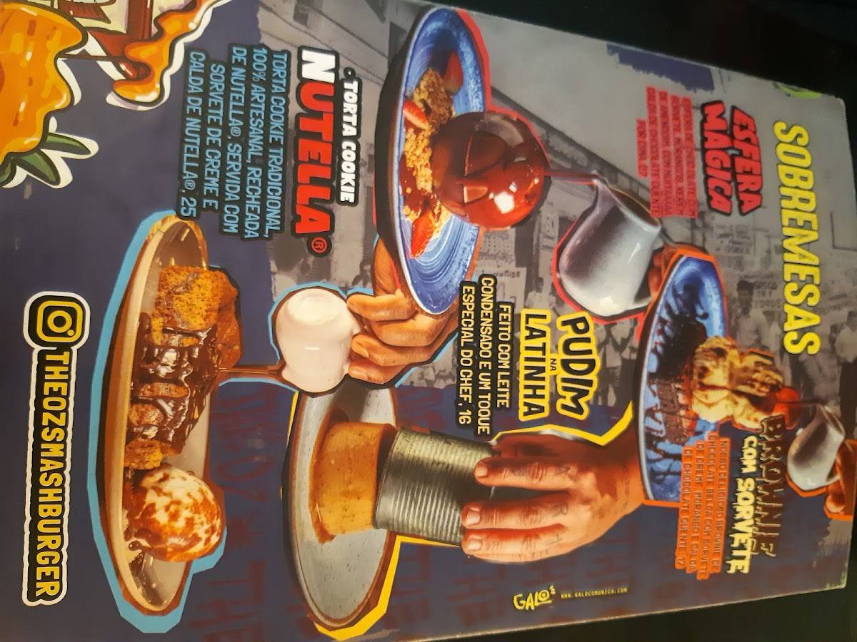 The Oz Smash Burger cardápio