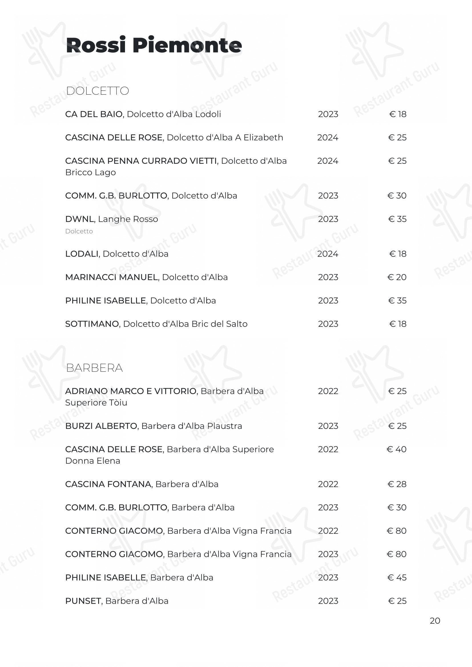 菜单 per Osteria Italia Citabiunda in Alba