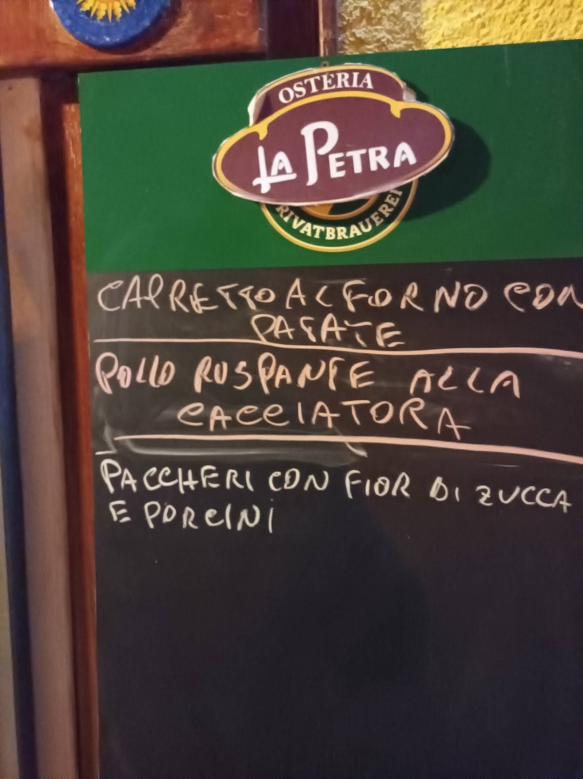 Menu di Osteria La Petra 