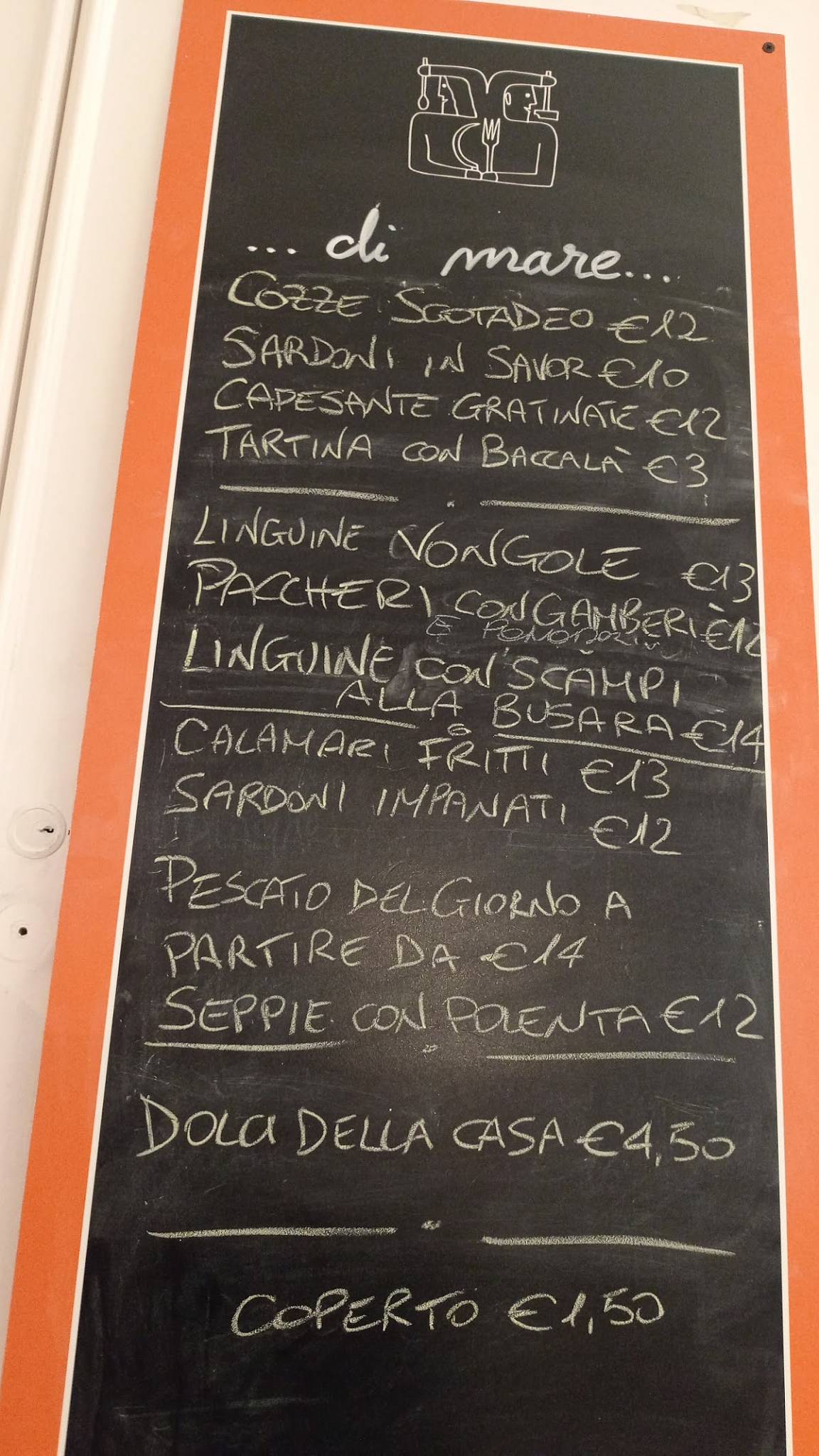 Menu di Osteria Sociale Casa del Popolo 
