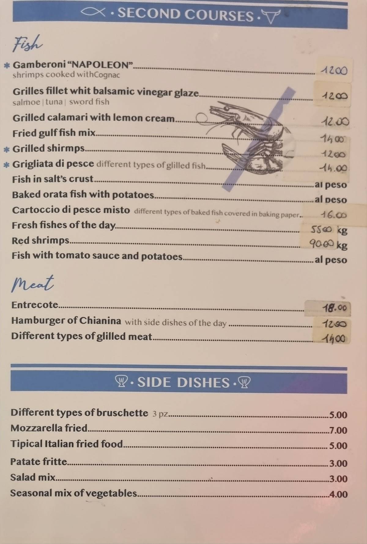 Menu di Osteria del Porto 