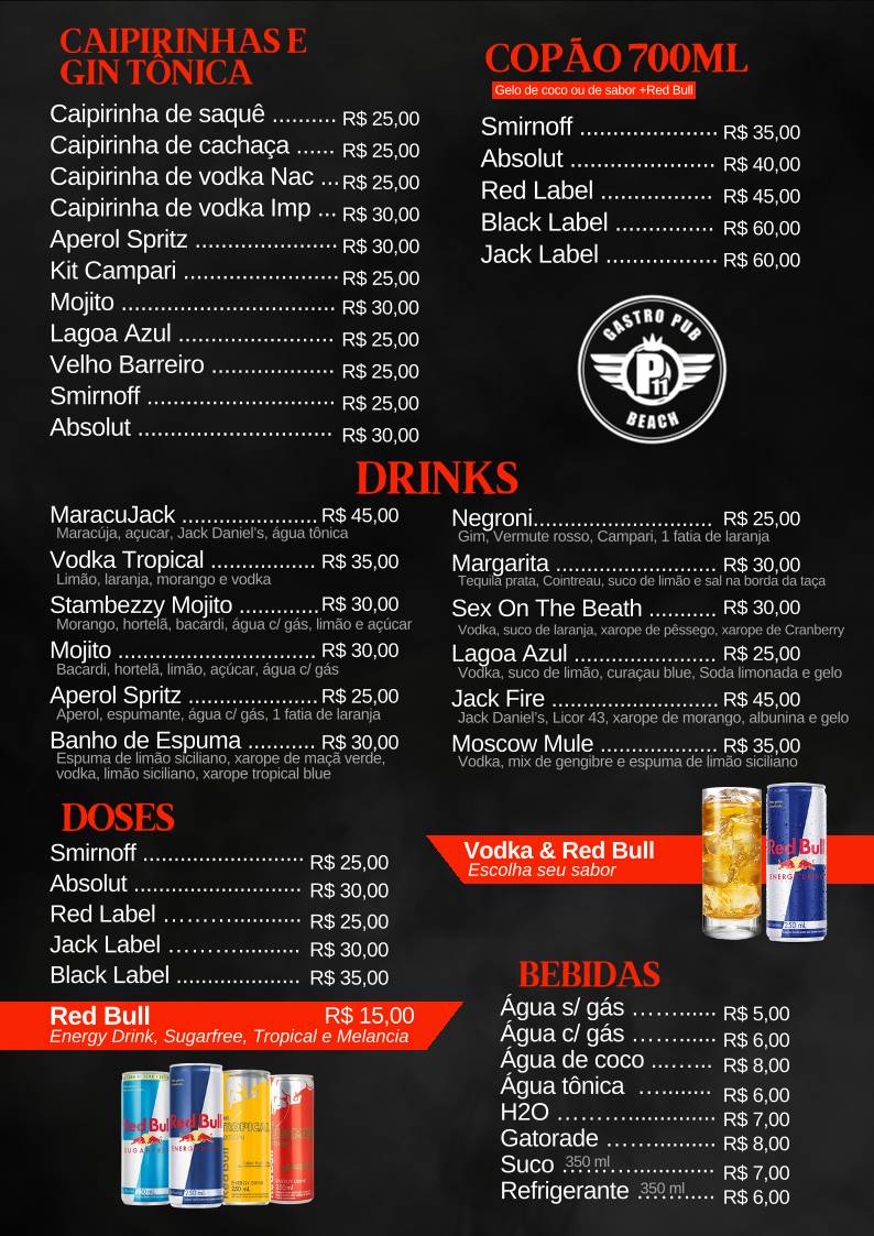 P11 Gastro Pub cardápio