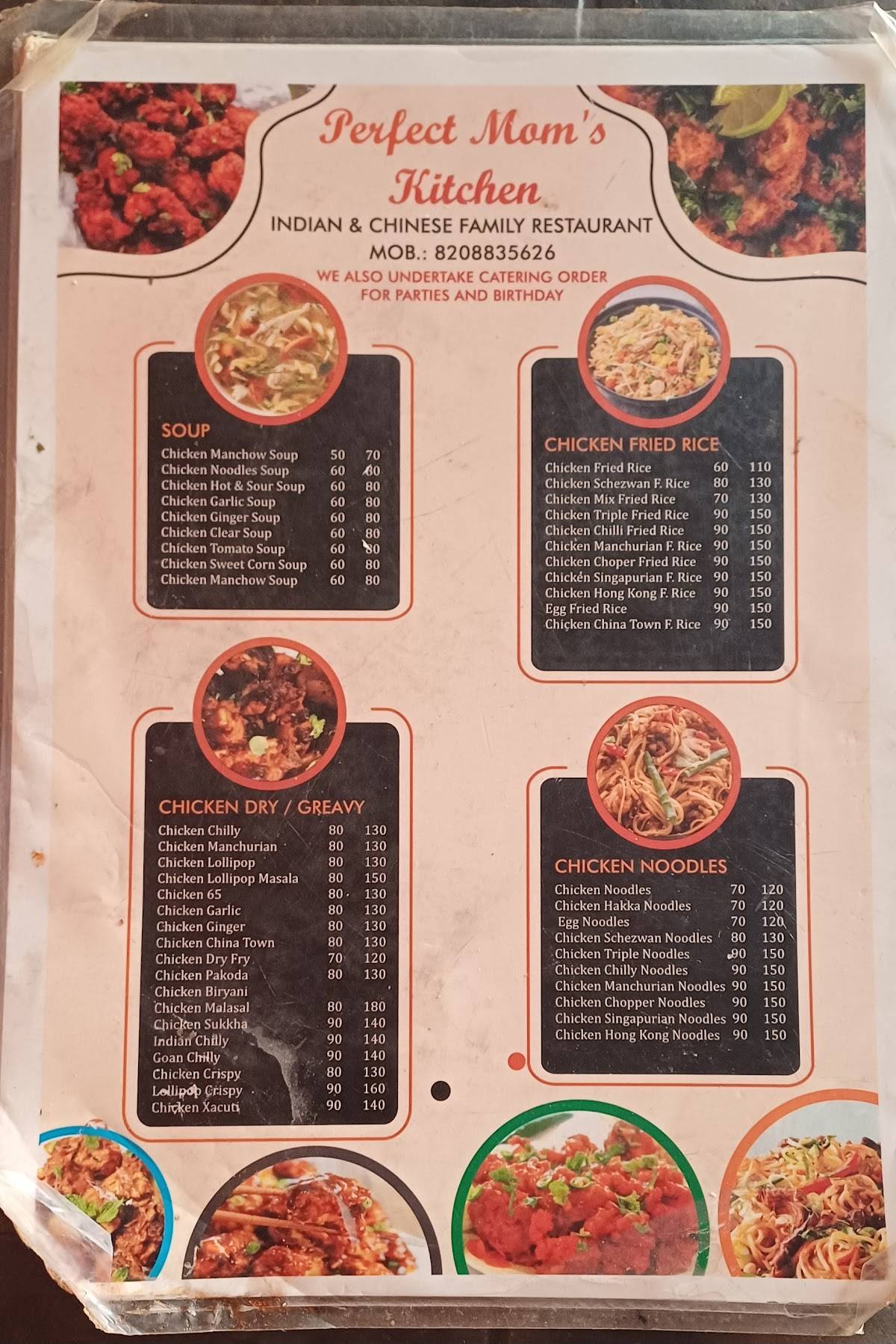 PERFECT MOMS KITCHEN menu