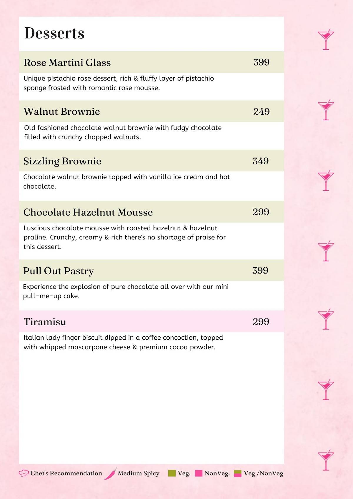 PINK MARTINI By Punjab Mail menu