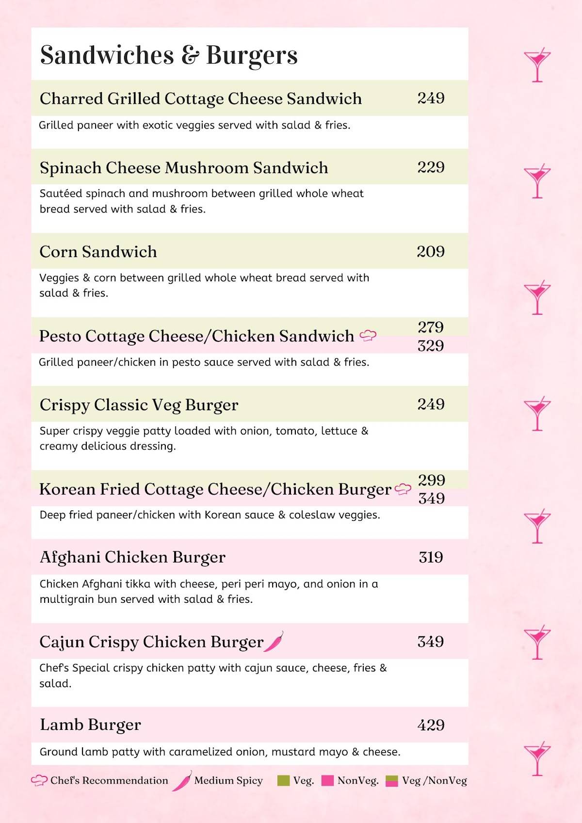 PINK MARTINI By Punjab Mail menu