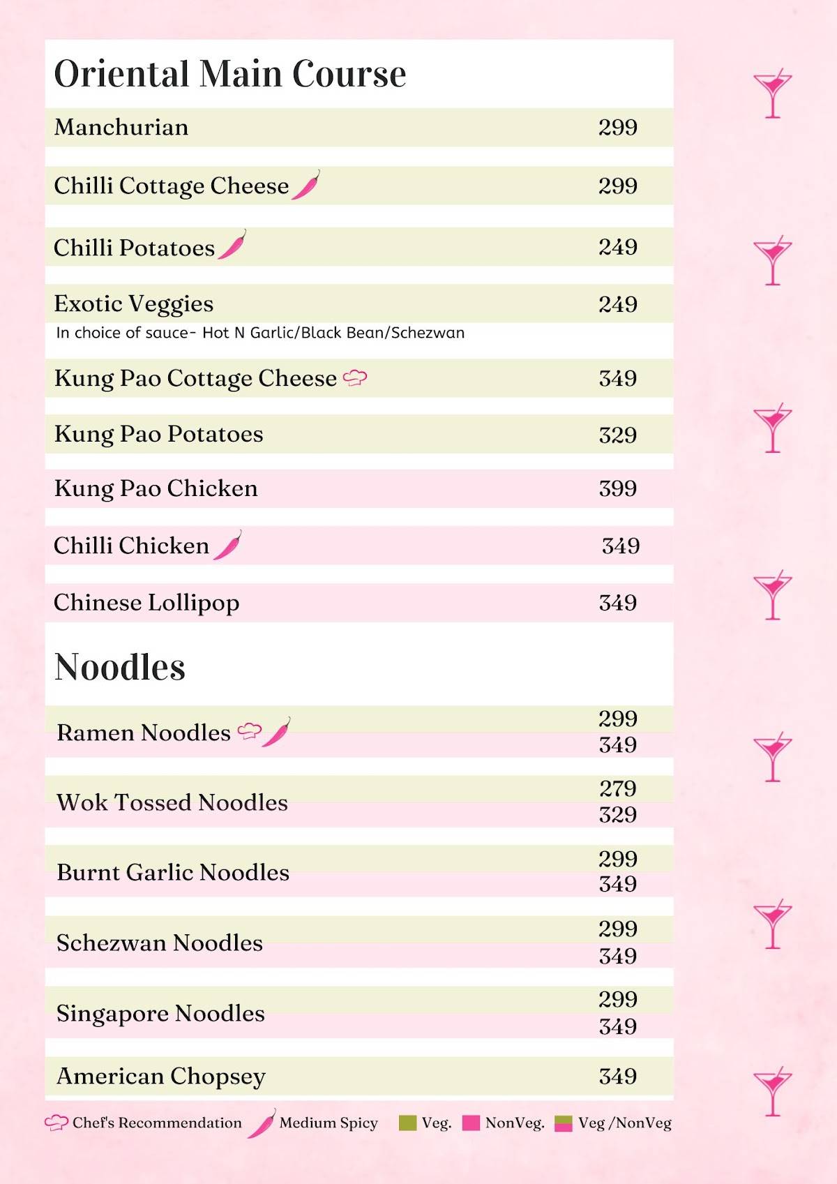 PINK MARTINI By Punjab Mail menu