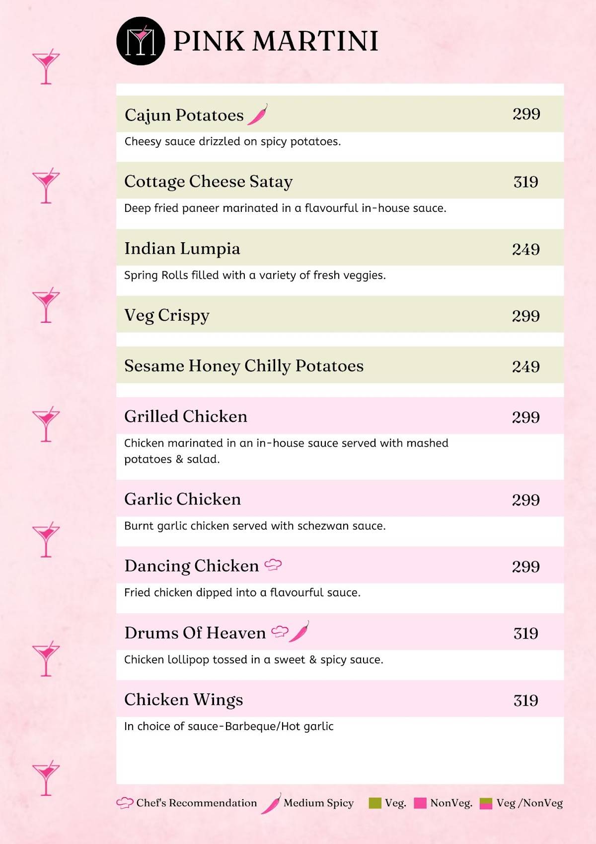 PINK MARTINI By Punjab Mail menu