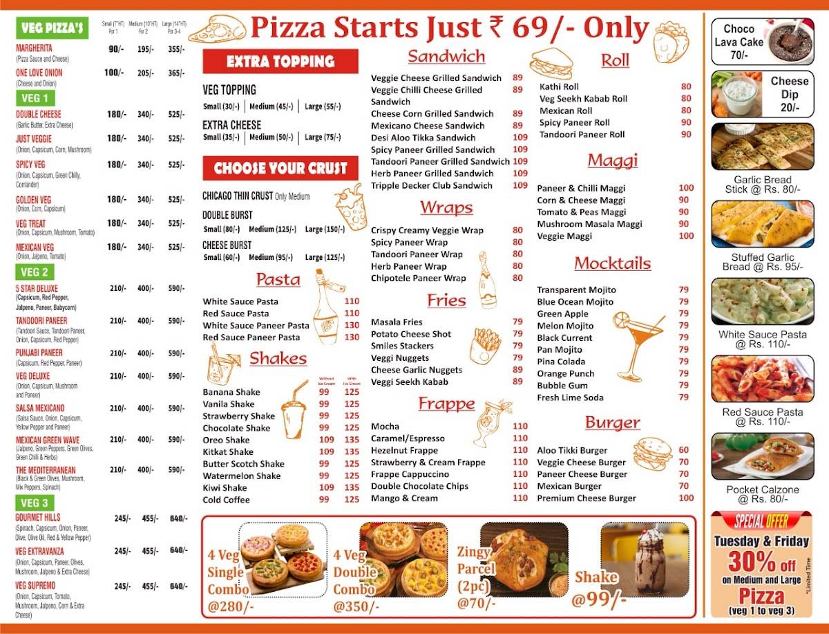 PIZZA FACTORY menu