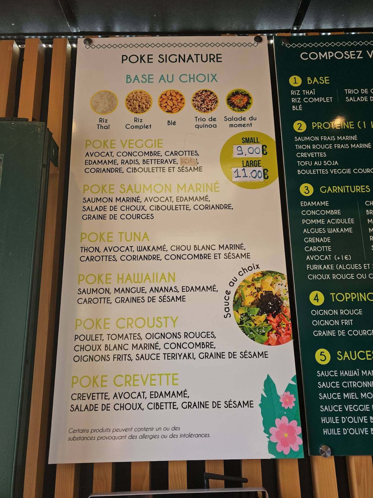 Menu de POKETIME RUEIL-MALMAISON