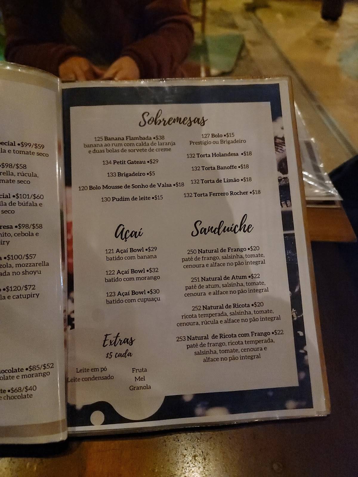 Padang Restaurante e Pizzaria cardápio