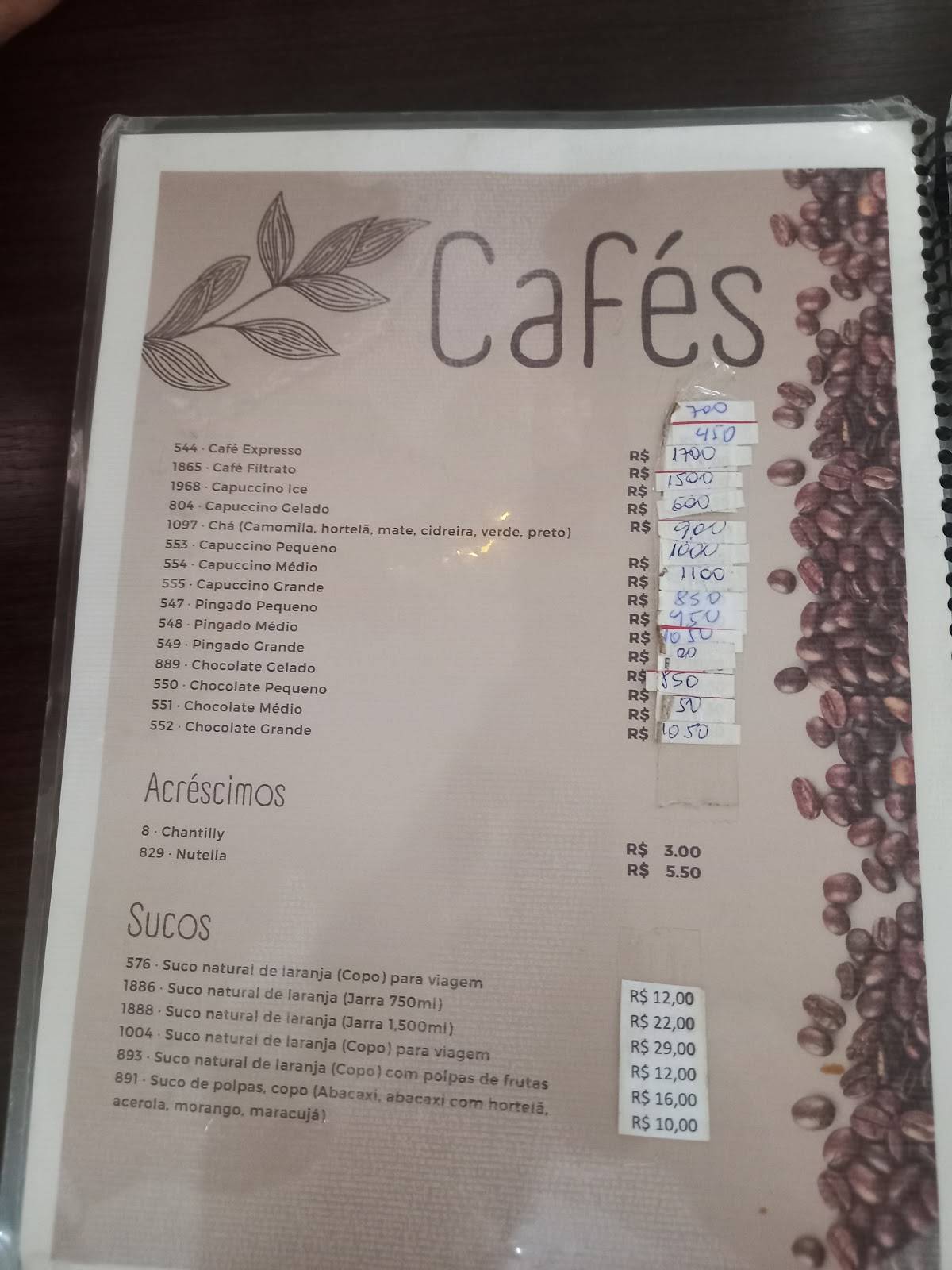 Padaria Pão Mania cardápio