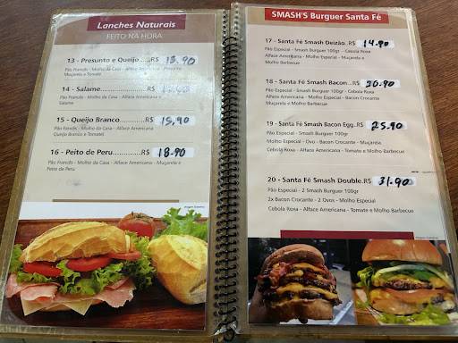 Padaria E Confeitaria Santa Fé cardápio