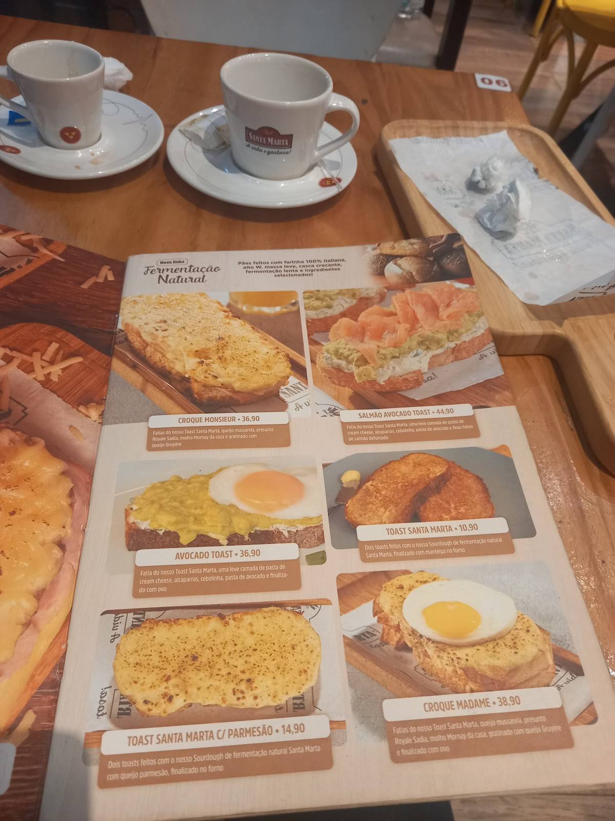 Padaria Santa Marta - Copacabana cardápio