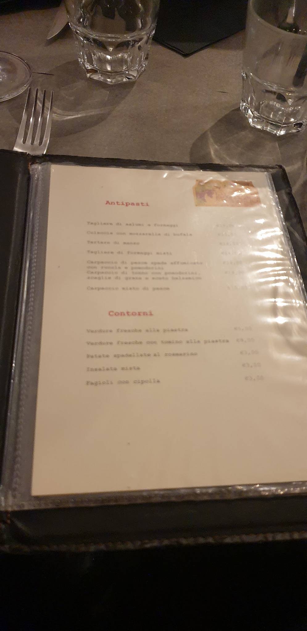 Menu di Pampino 