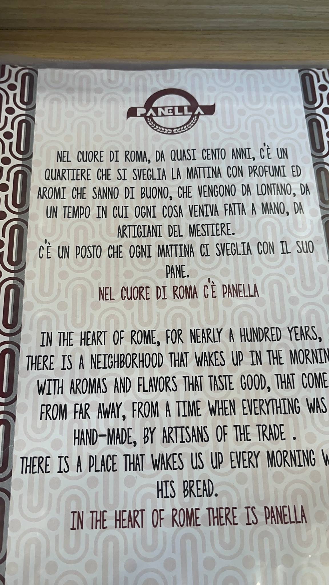 Menu di Panella 