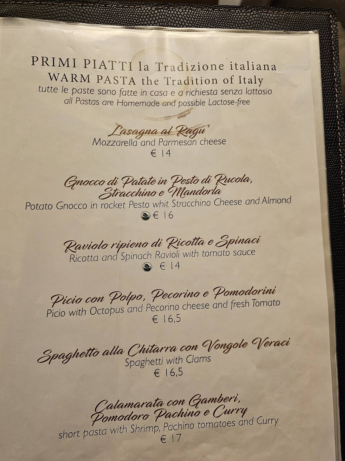 Menu di Pantha Rei 