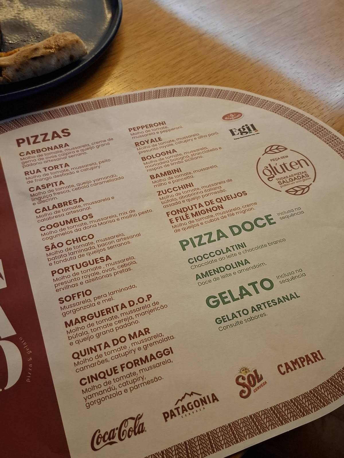 Panzano Gramado - Pizza & Gelato cardápio