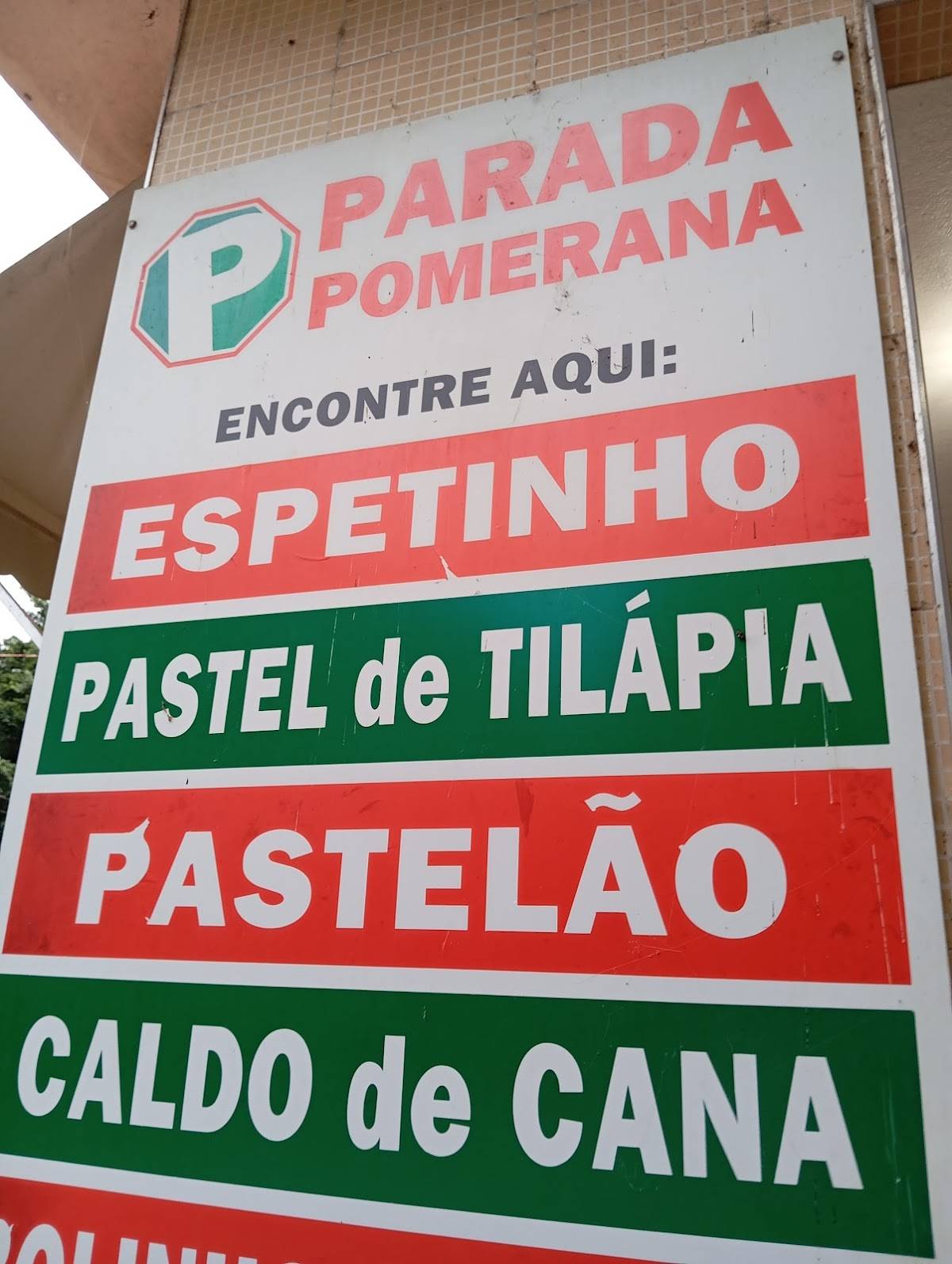 Parada Pomerana cardápio