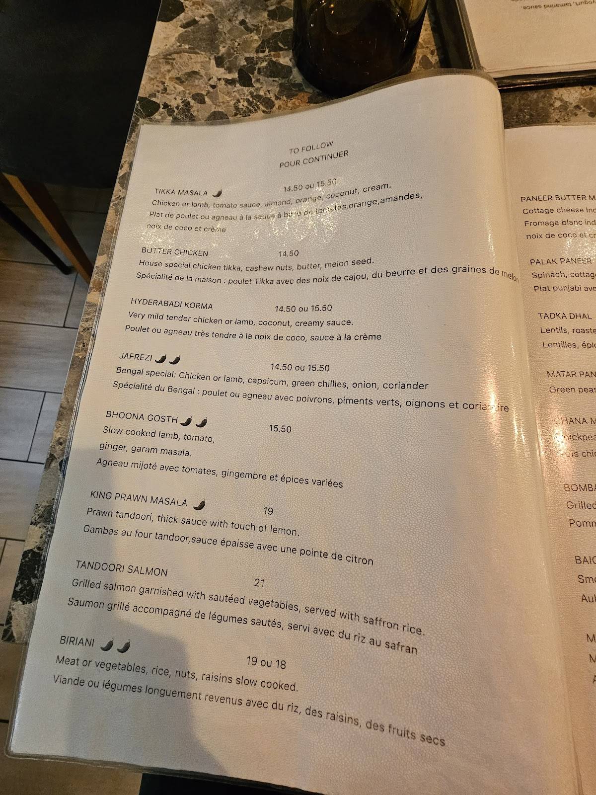 Menu de Patang