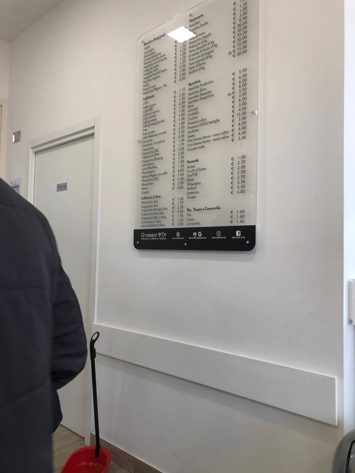 Menu di Pasticceria Croissant D'Or 