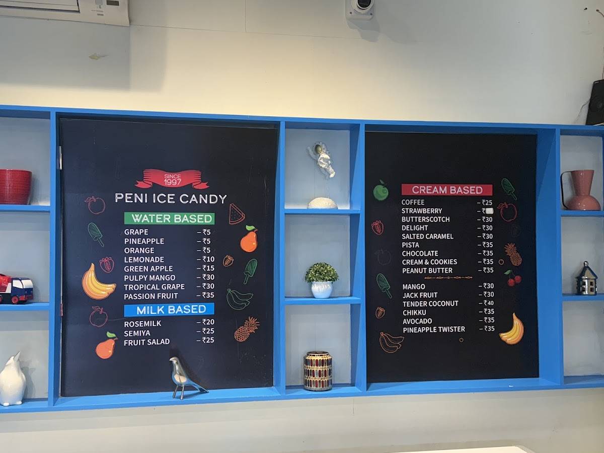 Peni Ice Candy menu