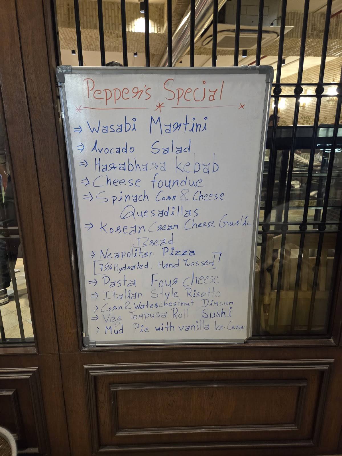 Peppers By Pepperazzi menu