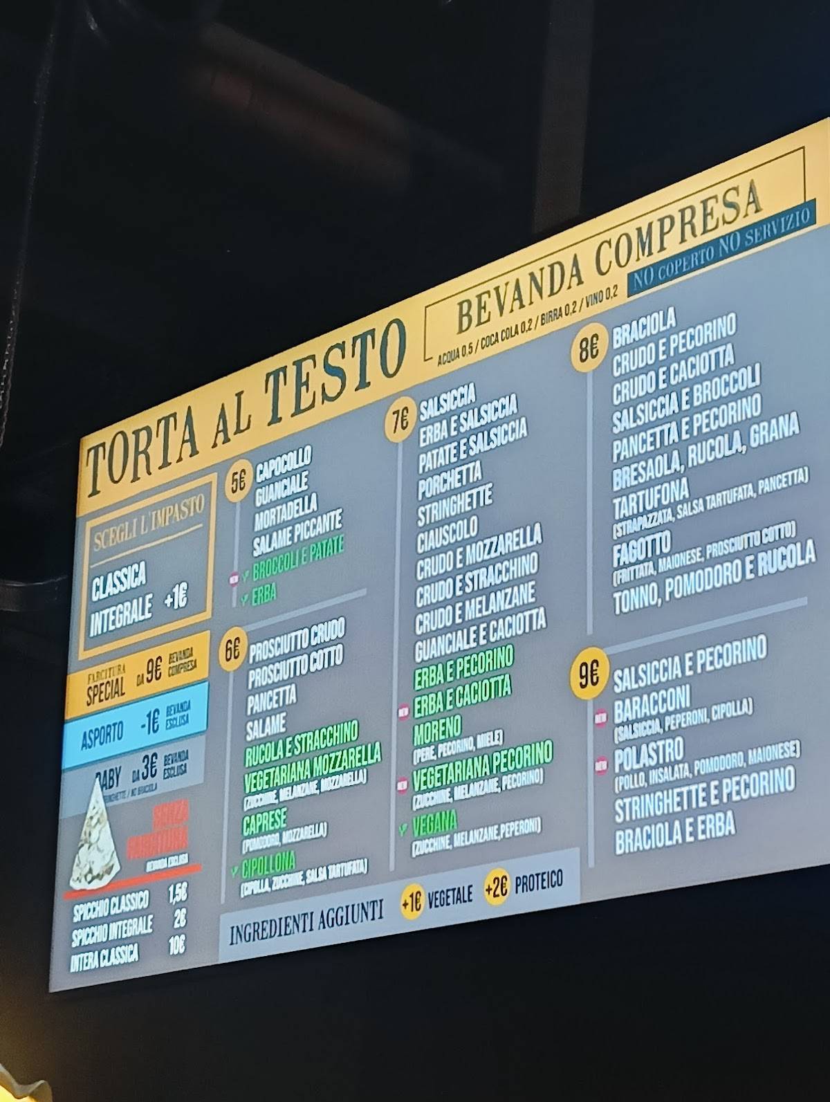 Menu di Testone - Via Settevalli 
