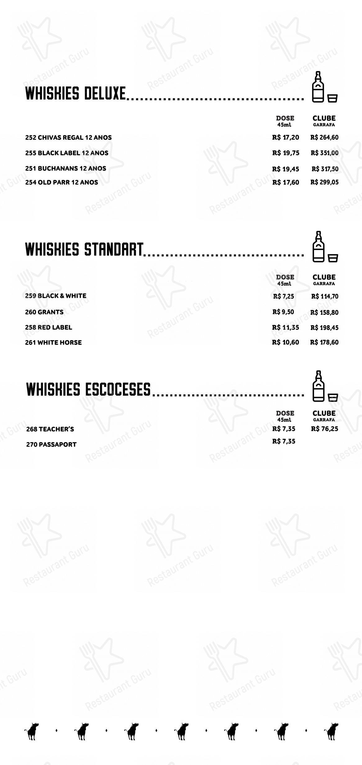 Ночное меню para Picanha do Jonas Aldeota em Fortaleza