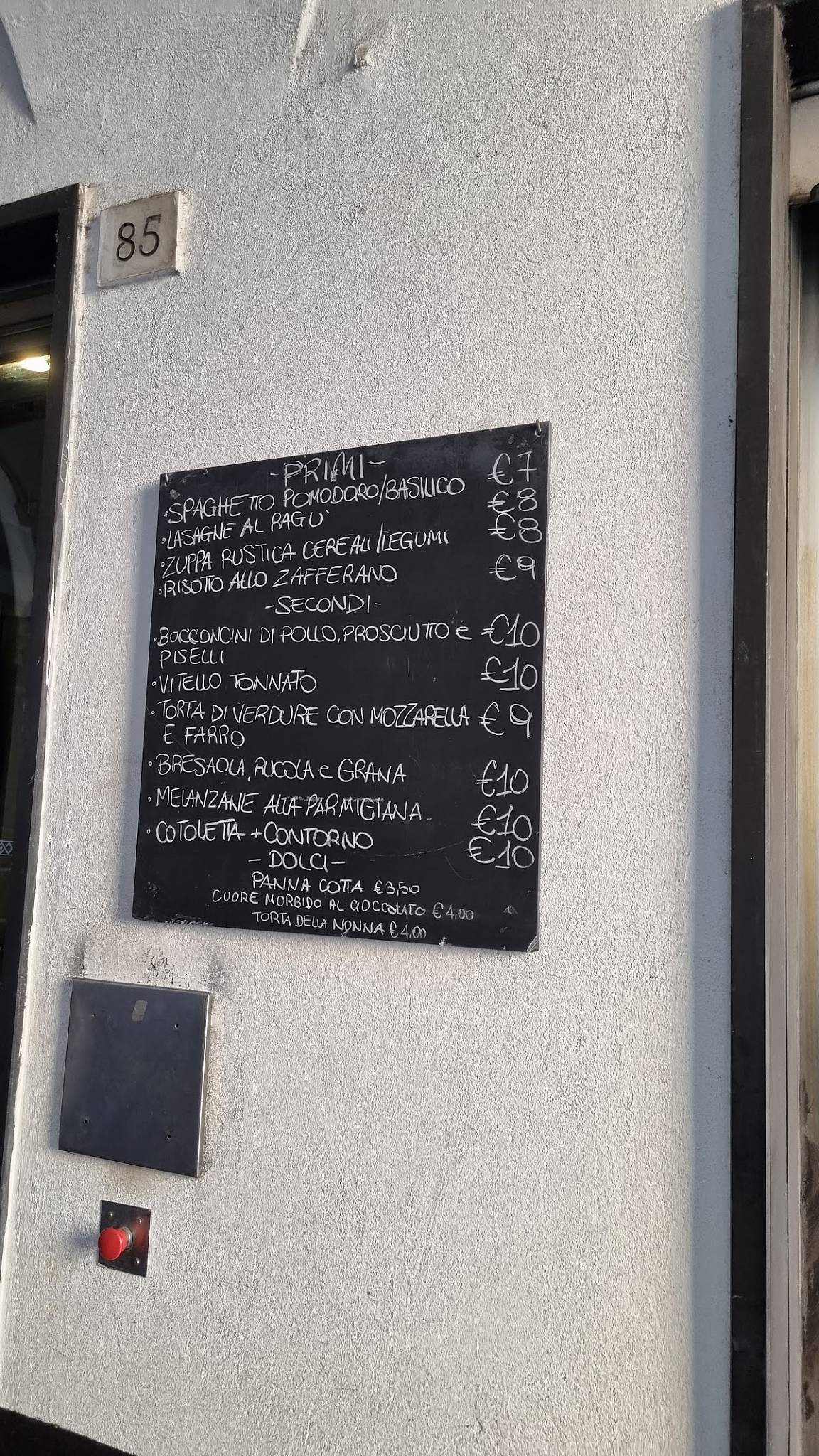 Menu di Caffè Giobatta - Piazza Mazzini 