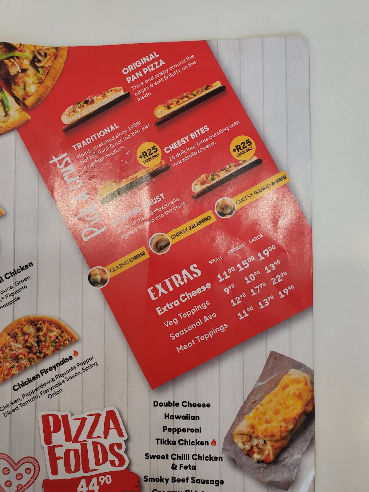 Menu at Pizza Hut Park Square Umhlanga restaurant, Umhlanga