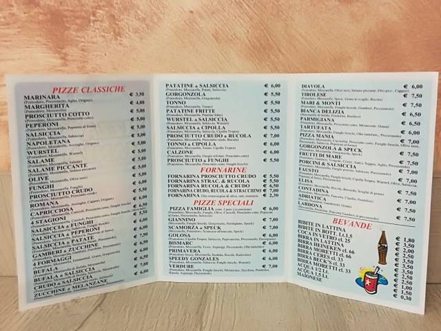 Menu di Pizza Mania 3 
