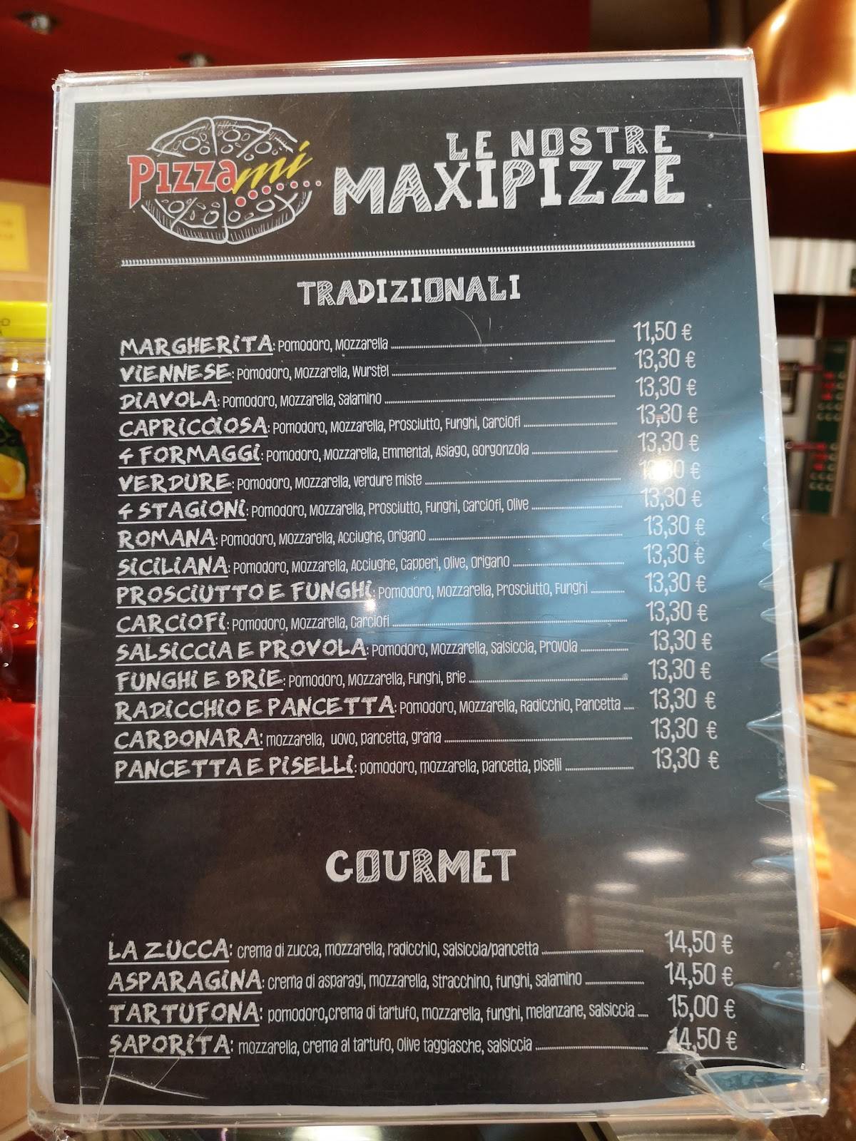 Menu di Pizza Mí 