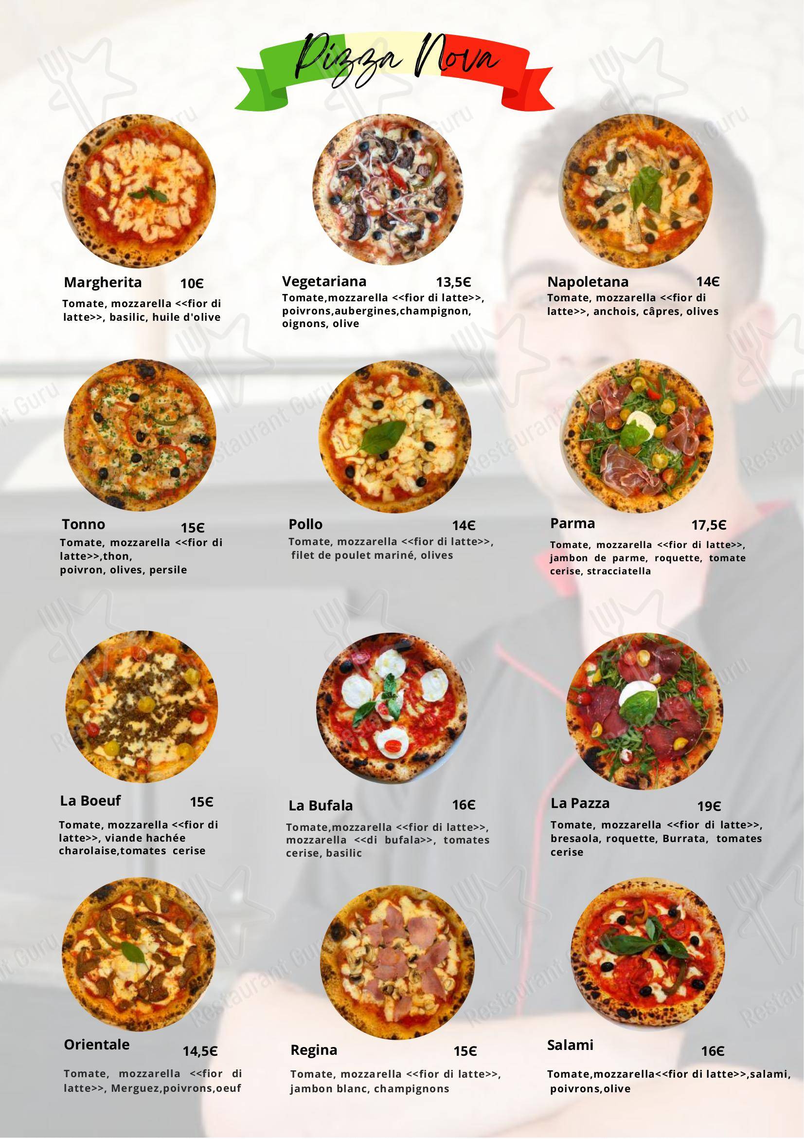 Pizza nova menu discount