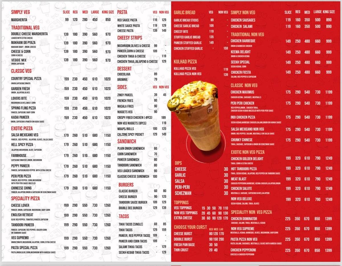 Pizza Slice menu