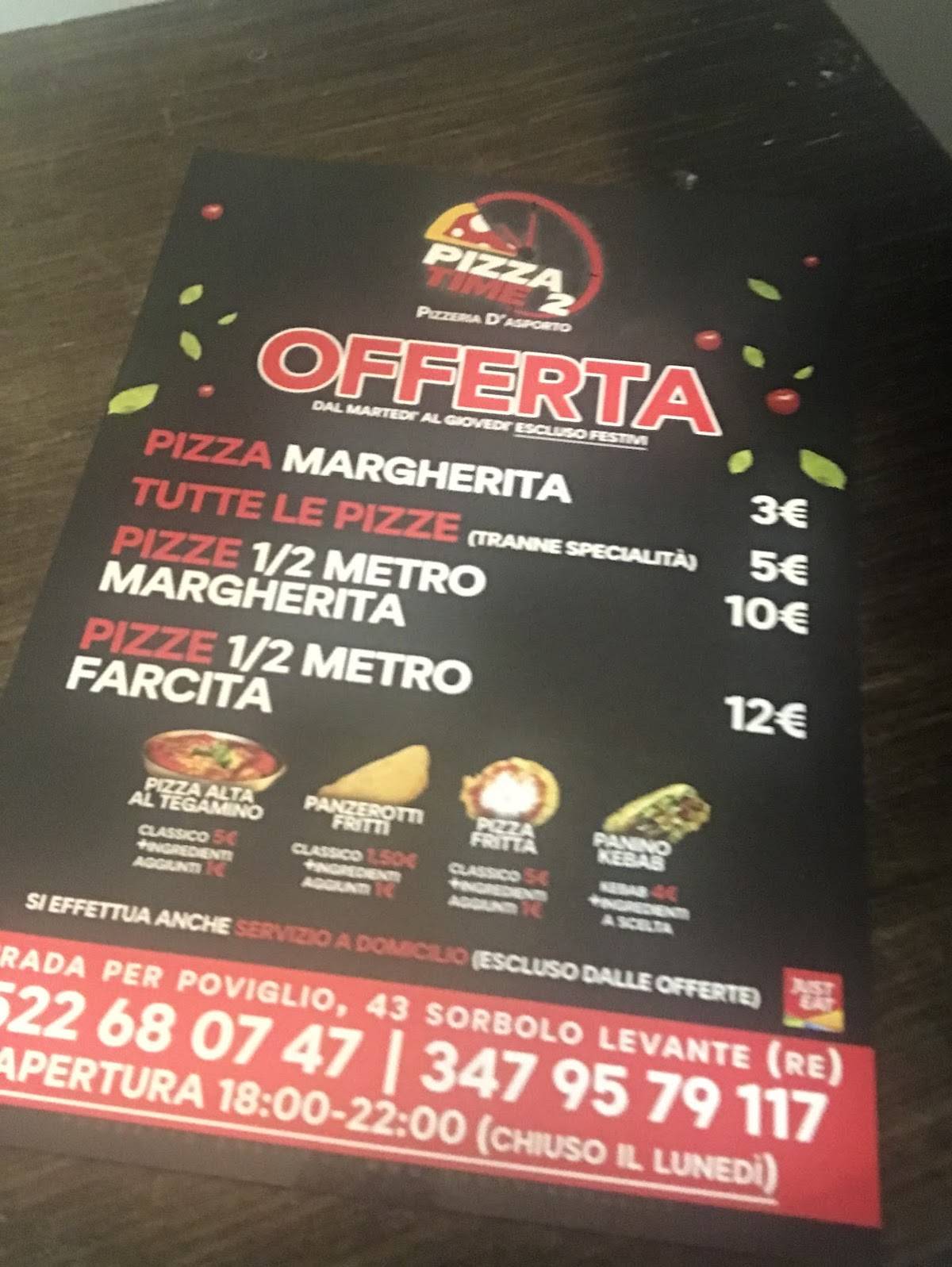 Menu di Pizza Time 2 
