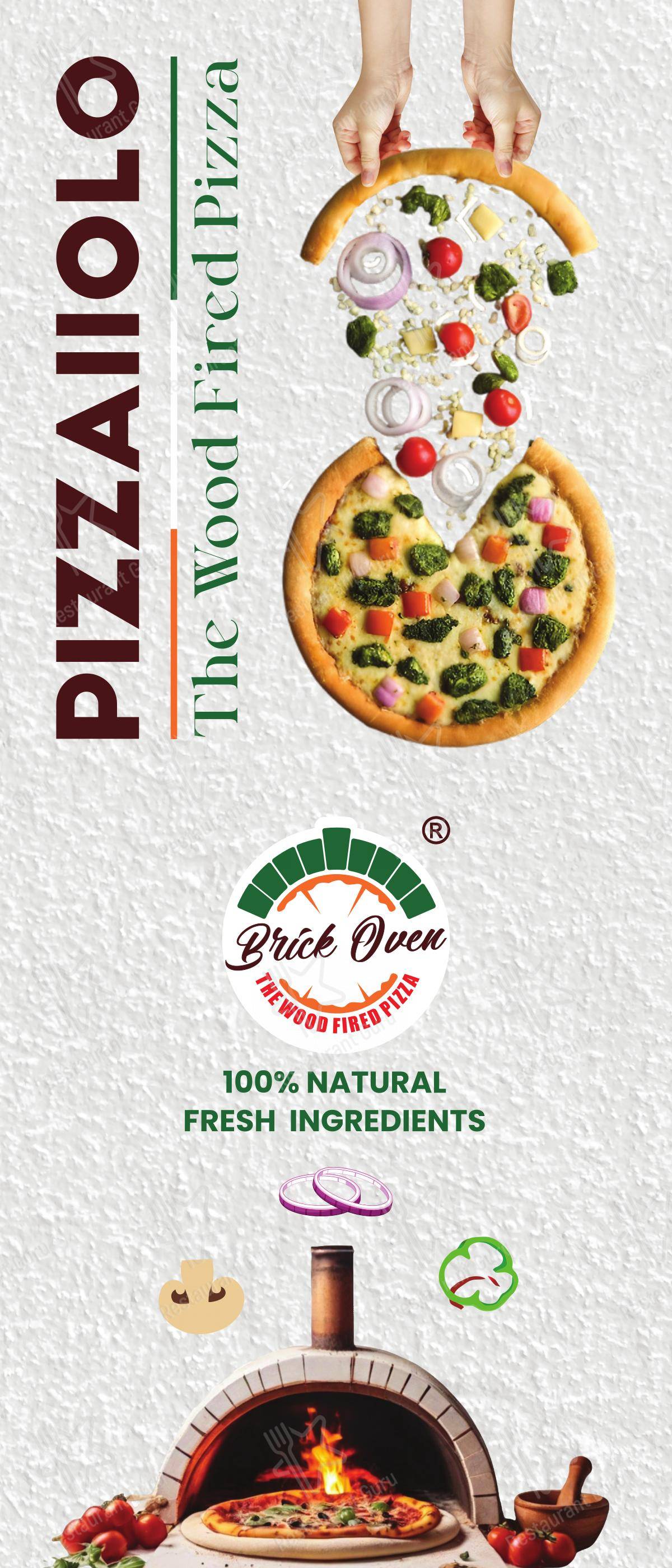 Menu for the Pizzaiiolo Wood Fired Pizza SBR restaurant