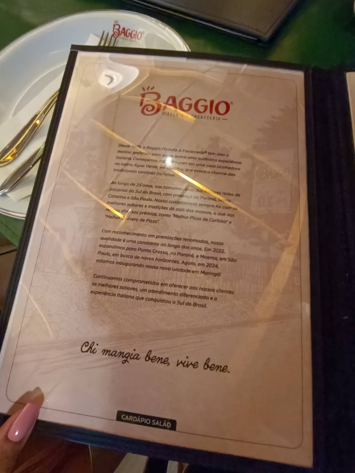 Baggio Pizzeria & Focacceria - Maringá cardápio