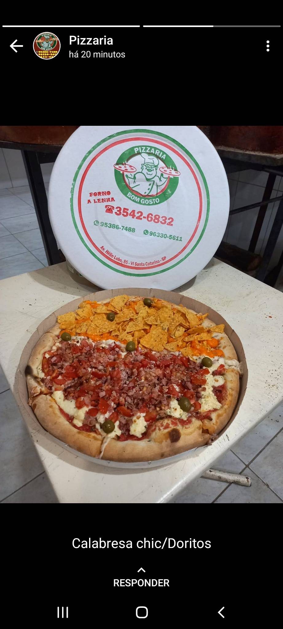 Pizzaria Bom Gosto Menezes cardápio
